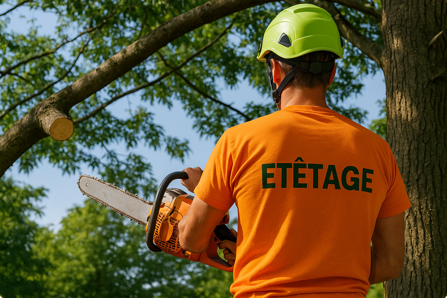 Élagage professionnel en hauteur